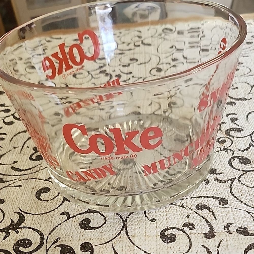 Coca-Cola Red Lettered Glass Bowl - Picture 4 of 7